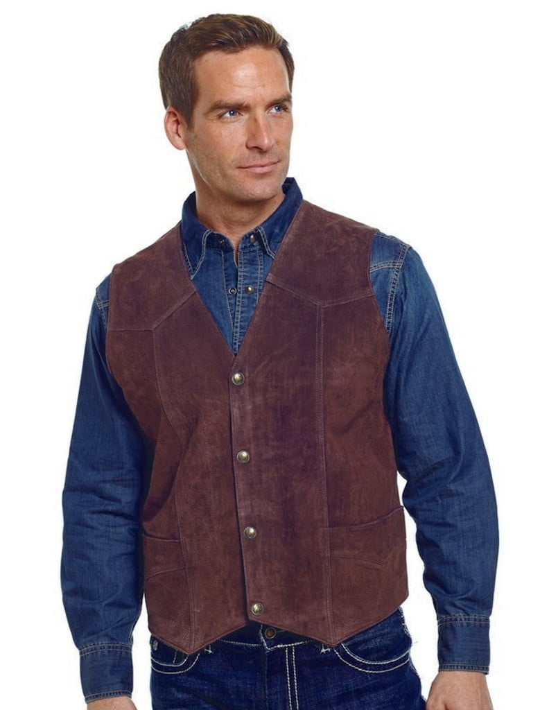Cripple Creek Outerwear Vest Mens Suede Button Front ML3061T