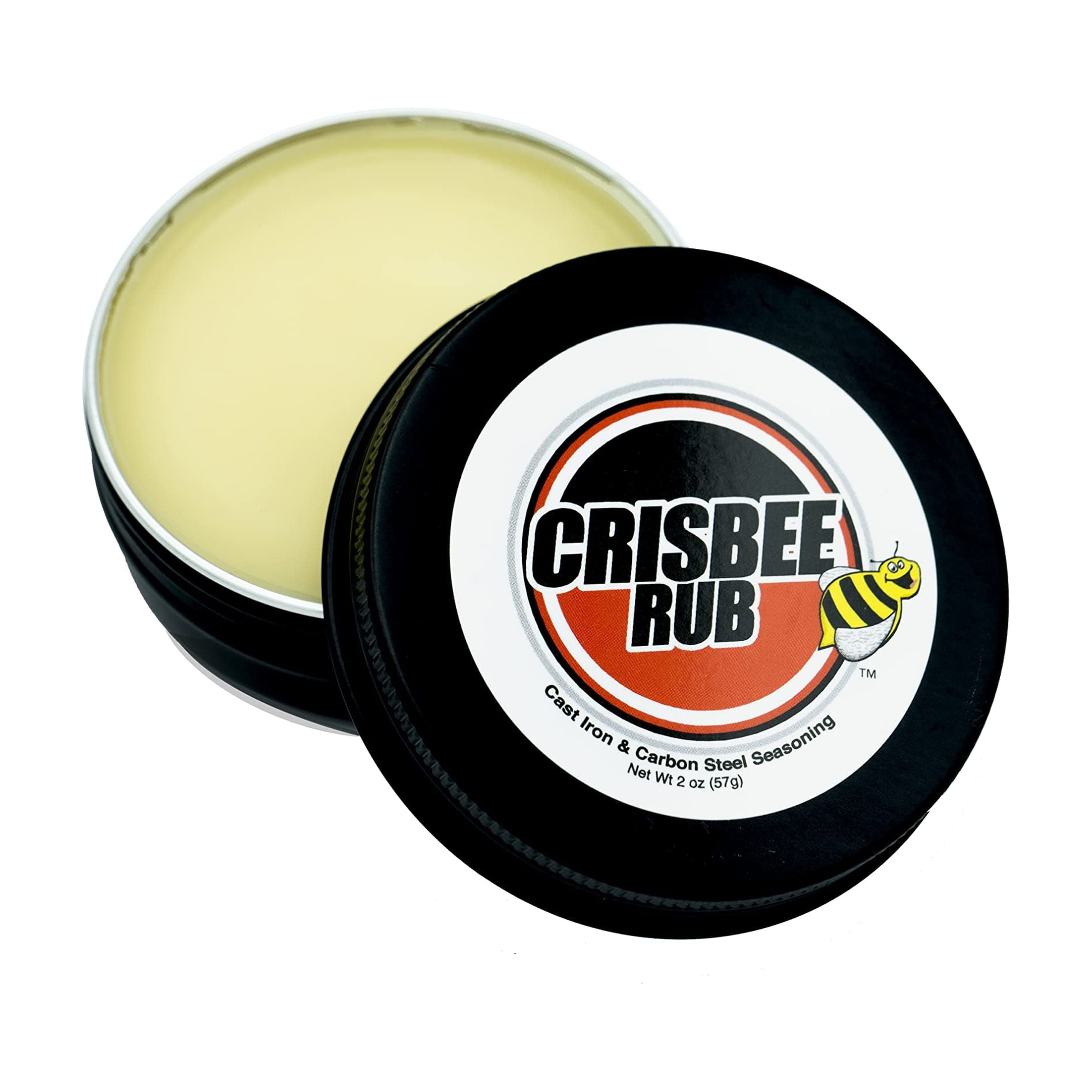 Crisbee Rub - Condimento Per Pentole In Ghisa E Acciaio Al Carbonio, Miscela Di Olio Di Vinaccioli E Cera D'api, Made In USA, 56g (2 Once) - 2