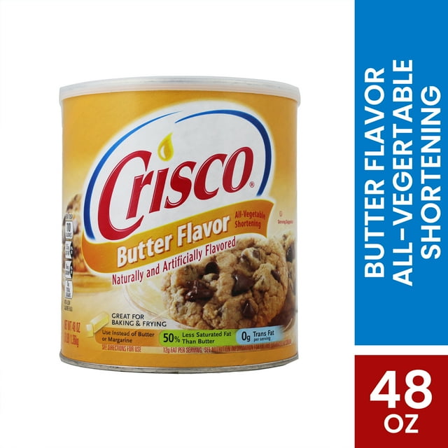 Crisco AllVegetable Butter Flavor Vegetable Shortening, 48 oz