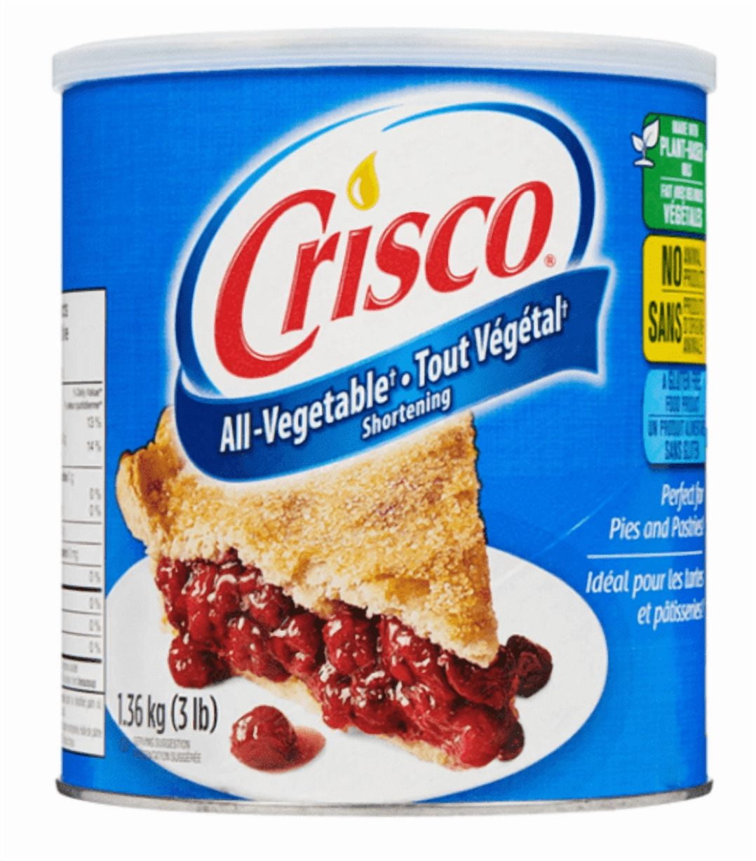Crisco All Vegetable Shortening, 1.36kg, Versatile for Baking, Frying and Cooking - Walmart.com Crisco All Vegetable Shortening, 1.36kg, Versatile for Baking, Frying and Cooking - Walmart.com