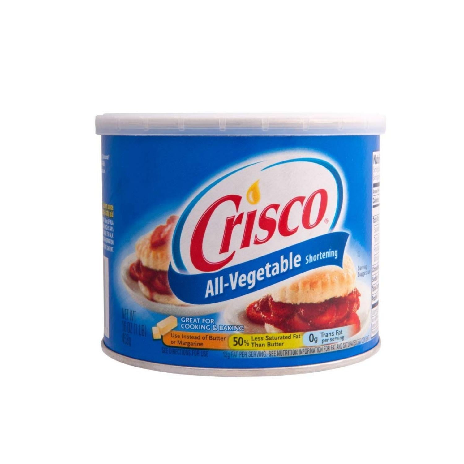 Crisco All Vegetable Shortening 16 Oz Pack Of 3 Great For Cooking And Baking Pies and Pastries