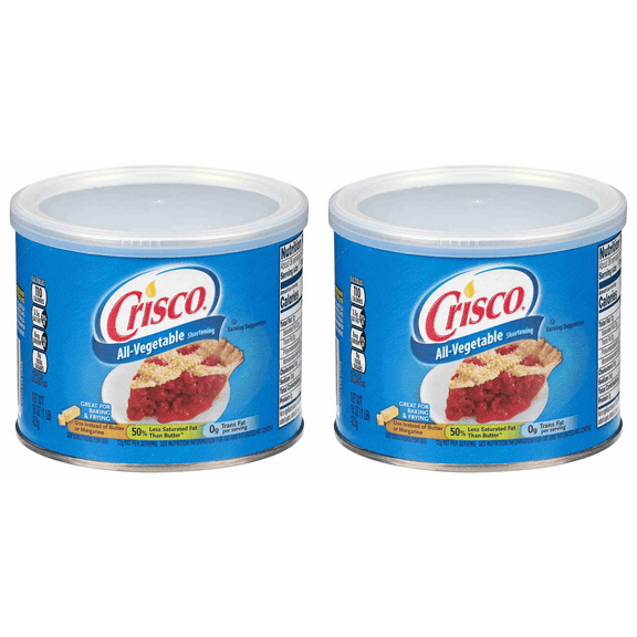 Crisco All-Vegetable Shortening, 16 oz - Pack of 2 - Grocery Staple, Easy Prep, Family Favorite, Pantry Essential, Quick Meal