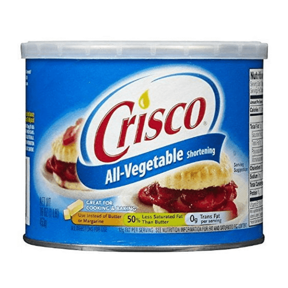 Crisco All-Vegetable Shortening, 16 oz pack