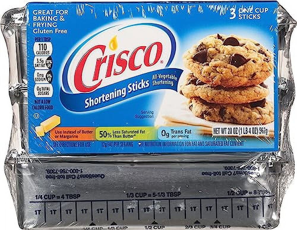 Crisco AllVegetable Shortening Sticks, 20 Ounce, 3 Sticks