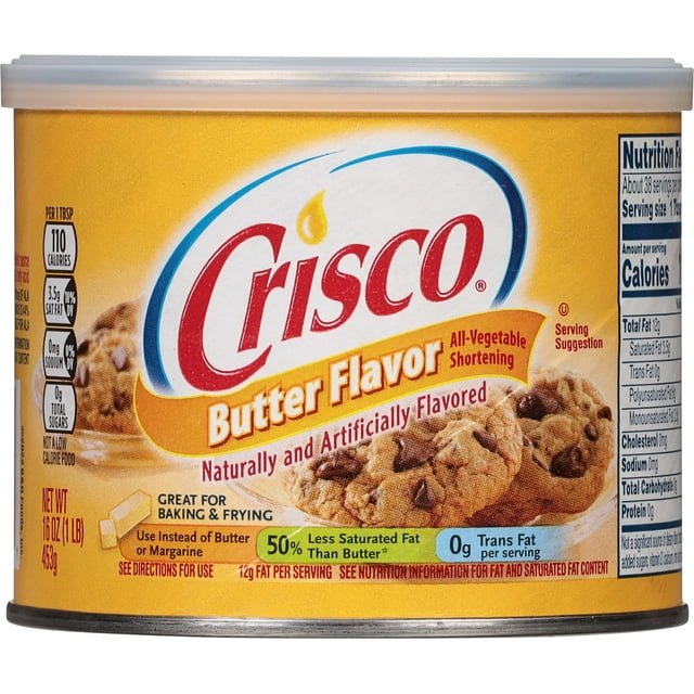 Crisco Butter Flavor AllVegetable Shortening, 105SRLLC16 Ounce