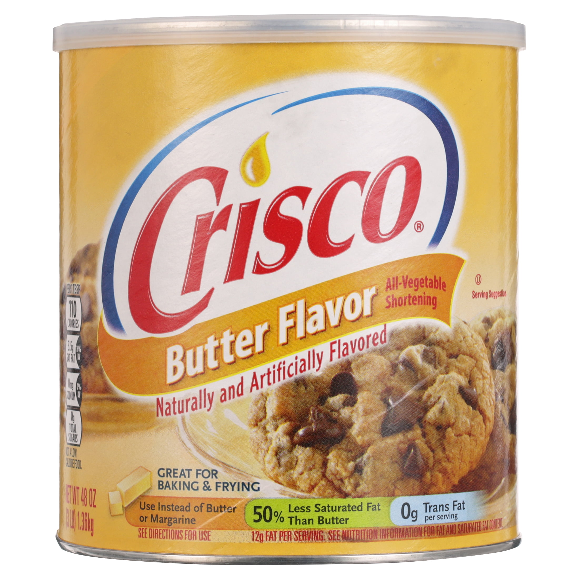 Crisco Butter Flavor AllVegetable Shortening, Gluten Free, 48 oz