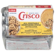 Crisco All-Vegetable Butter Flavored Shortening Baking Sticks, Gluten Free Shortening, 20 oz