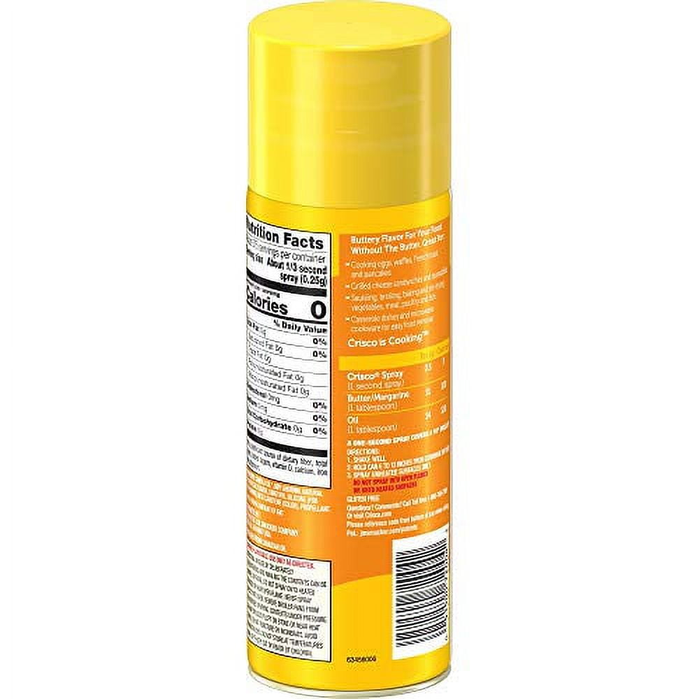 Crisco Butter Flavor NoStick Cooking Spray, 6 Ounce (Pack of 12