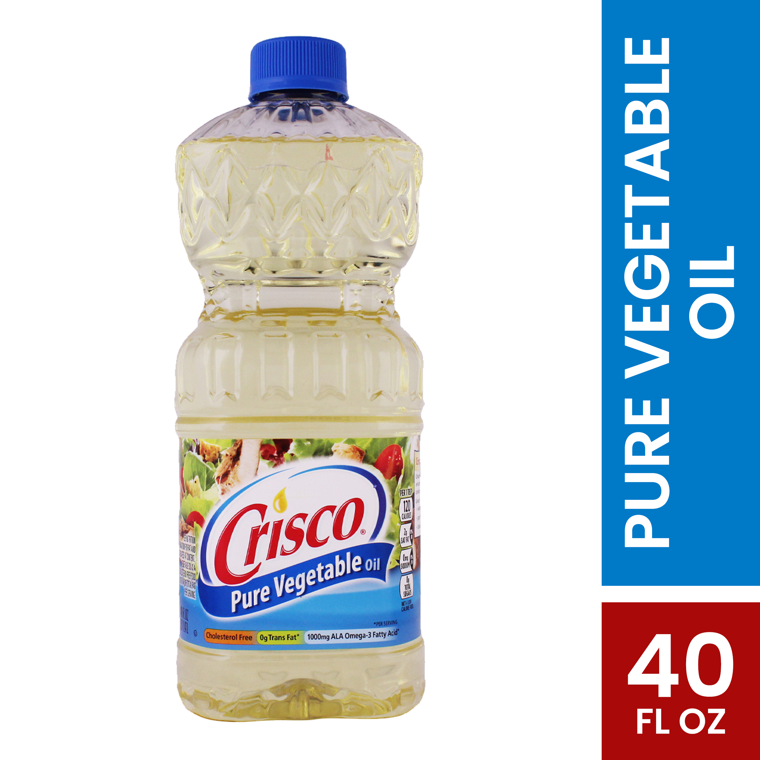 Crisco Pure Vegetable Cooking Oil, 40 fl oz - image 1 of 11