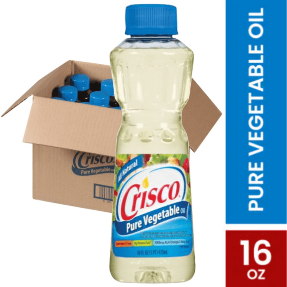 Crisco Vegetable Oil, 16 Fluid Ounce Bottles (CASE BOX OF 12)