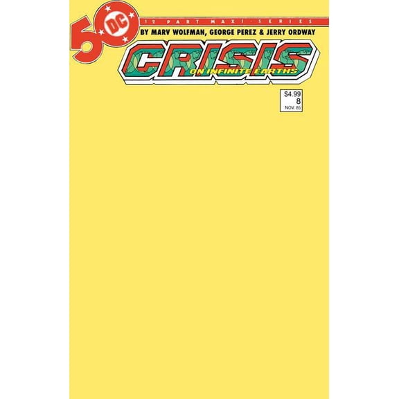 Crisis On Infinite Earths #8 Facsimile Edition Cvr C Blank Var DC Comics Comic Book