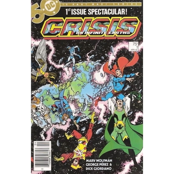Crisis on Infinite Earths #1 (Newsstand) VF ; DC Comic Book