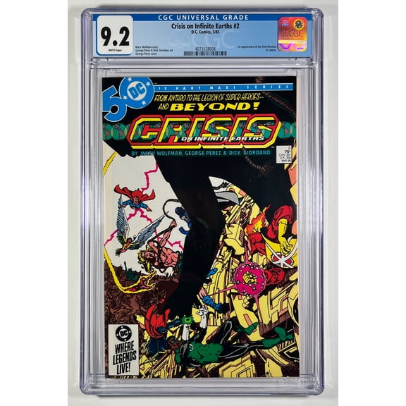 Crisis on Infinite Earths #2 - CGC 9.2 Comic Book