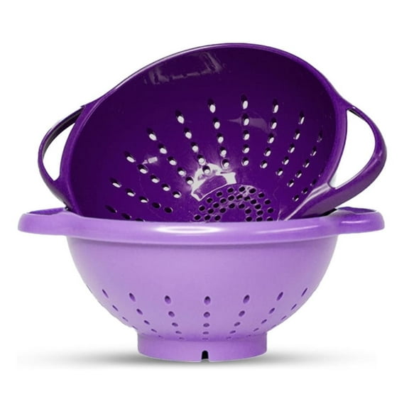 Crisp 2-Piece Purple Mini Colander/Strainer Berry Basket
