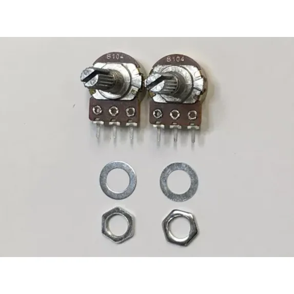 Crisp - B100K 100K Ohm Linear Taper Rotary Potentiometer 2 Pcs