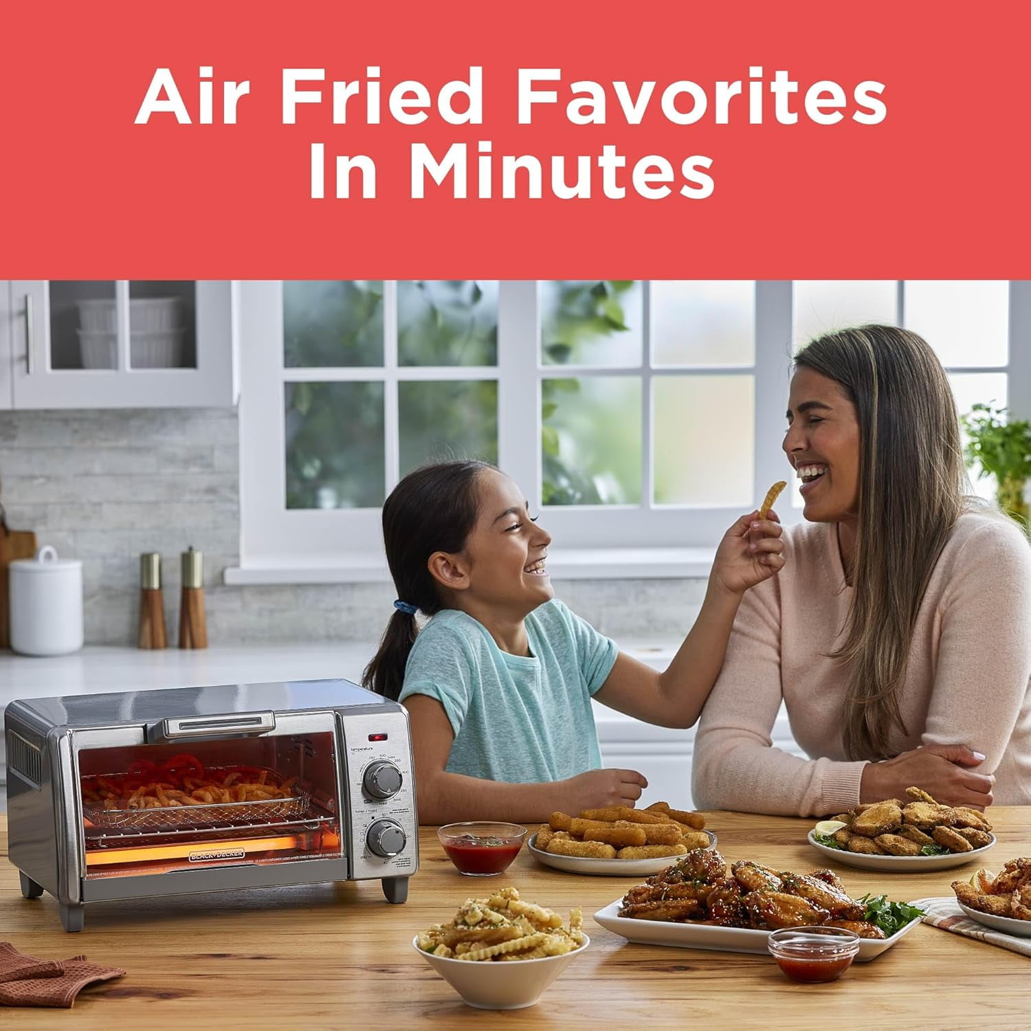 Crisp 'N Bake Air Fry Toaster Oven, Medium Capacity, 5-in-1 Multifunctional Countertop Convection Oven with EvenToast Technology for Healthy Cooking
