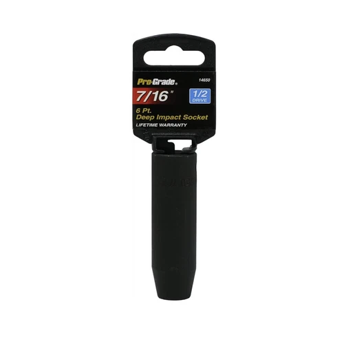 Crisp - Pro Grade 14650 Deep Impact Socket 7/16" With 1/2" Drive 6 Points Sae Free Ship