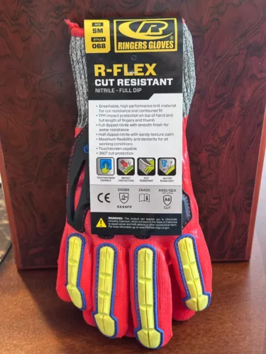 Crisp - Ringers Gloves - Style #068 - Impact/Cut Resistant Touchscreen Gloves - Size Sm