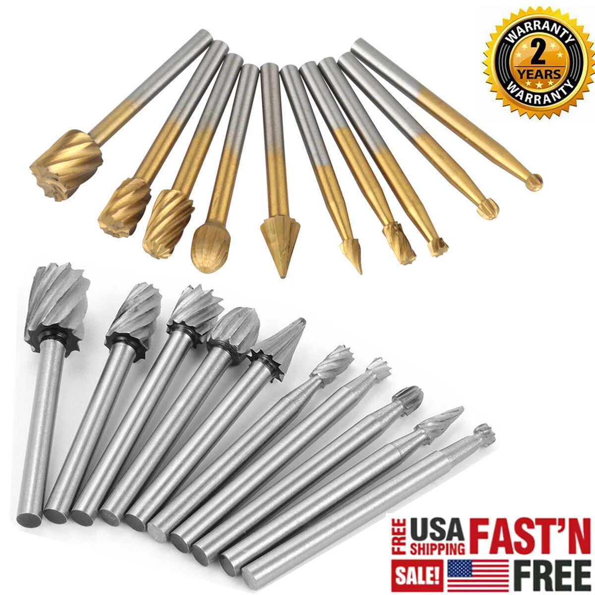 Crisp - Tungsten Carbide Burr Bit Set For Dremel Rotary Tool Cutting ...
