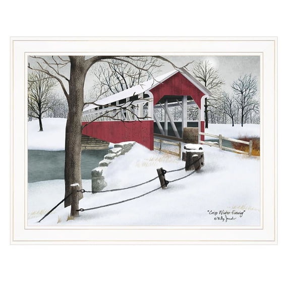 TrendyDecor4U Crisp Winter Evening By Billy Jacobs Framed Print BJ1054XGP-226G