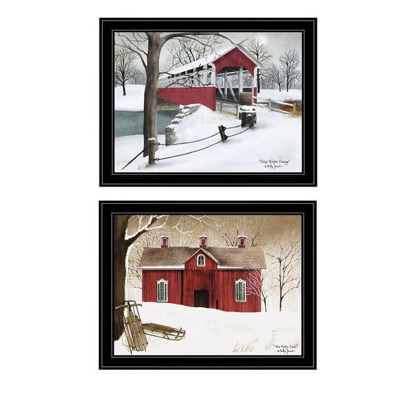Crisp and New Fallen Snow 2-Piece Vignette by Billy Jacobs Wood Multi-Color