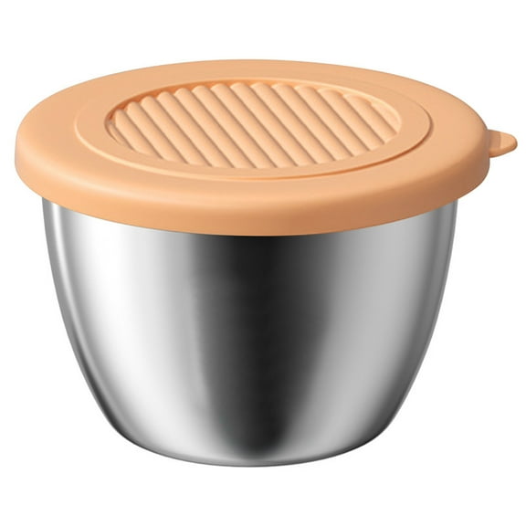 Crisper Dressing Containers Dipping Container with Lid Leak Proof Stainless Condiment Containers Sealed Cups for Ketchup Orange