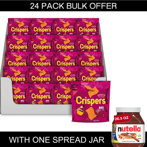Crispers BBQ Flavor Baked Snacks, Crunchy Snacks