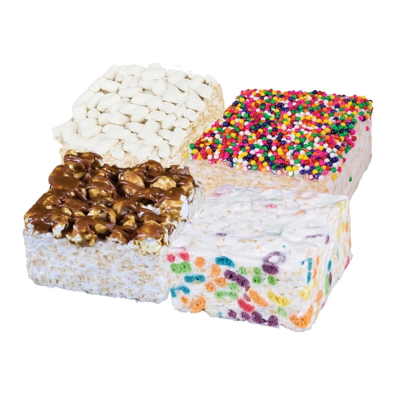 The Crispery Crispycakes – Jumbo Size Pack of 12 Individually Wrapped Assorted Flavor Gourmet Marshmallow Rice Crispycakes, always soft and gooey, packed with fresh ingredients. Made in the USA.