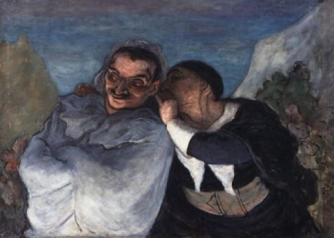 Crispin Et Scapin 1860 Honore Daumier (1808-1879 French) Musee dOrsay Paris France Canvas Art - Honore Daumier (24 x 36)