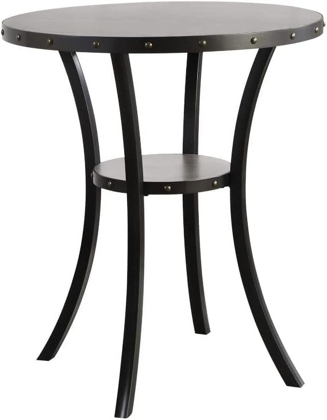 Crispin Solid Wood Round Bar Table, 36Inch, Gray