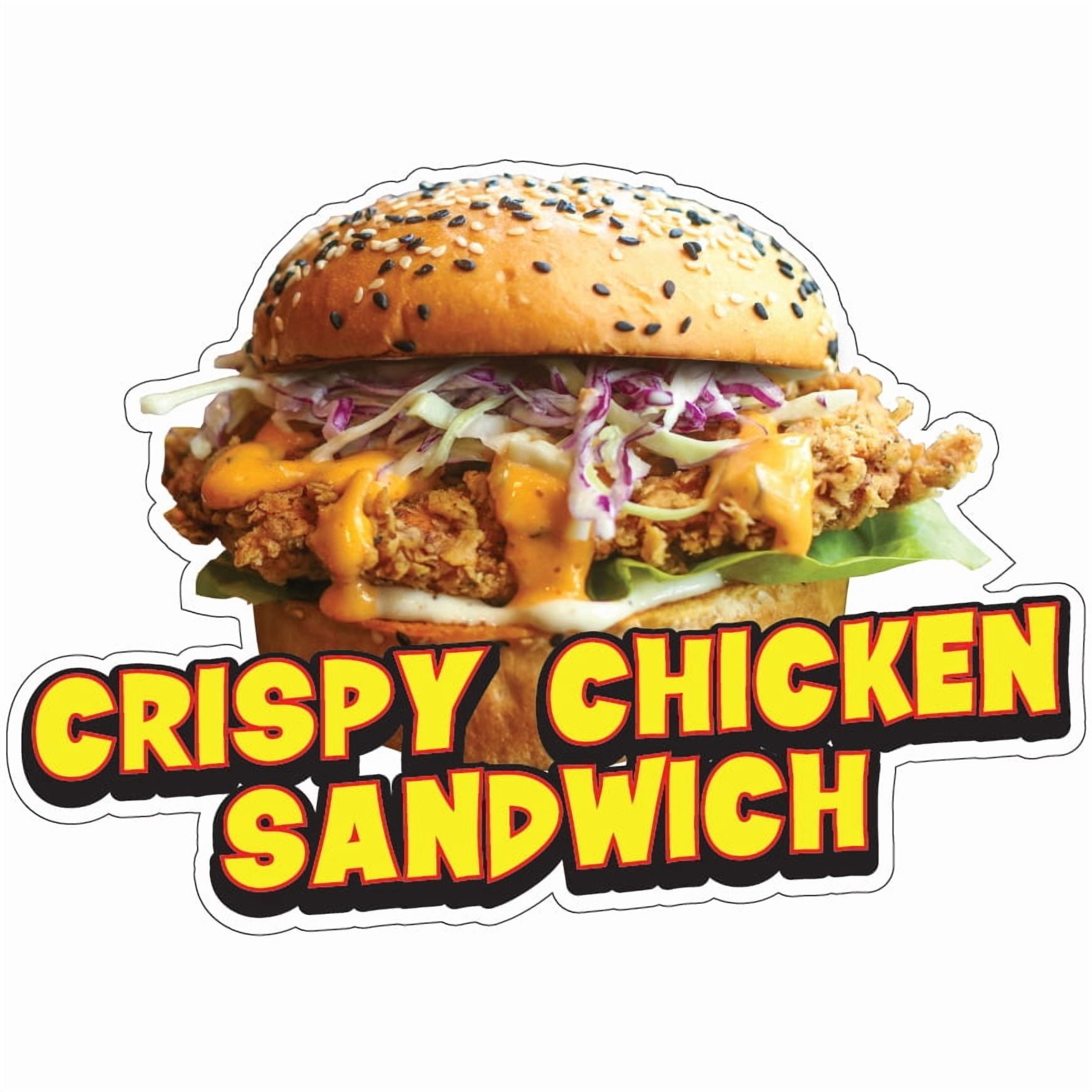 Crispy Chicken Sandwich 24" Decal Concession Stand Food Truck Sticker
