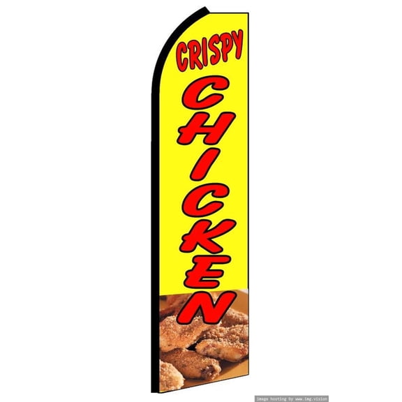 Crispy Chicken Swooper flag Without Pole Advertisement /Business Flags | Feather Flag |