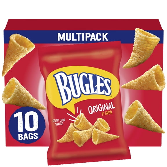 Crispy Corn Snacks Snack Bags Multipack 10 Ct Bugles Original 8.75 Oz