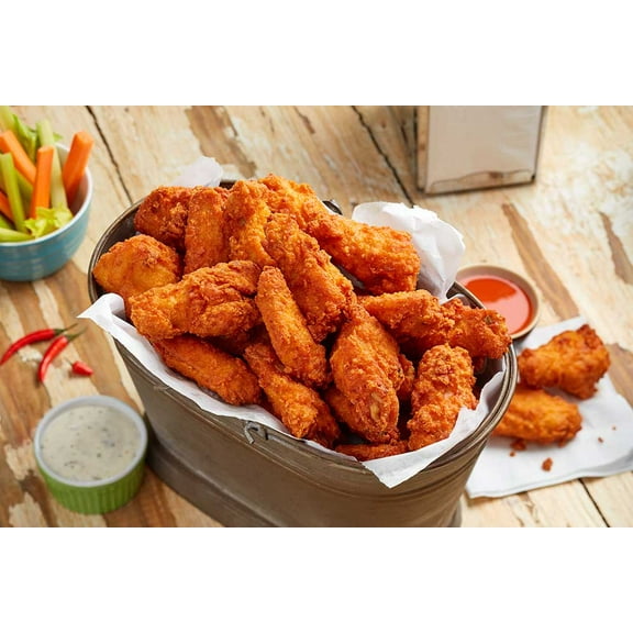 Crispy Fliers Fully Cooked Dusted Spicy Chicken Wings, 5 Pound - 3 per case.