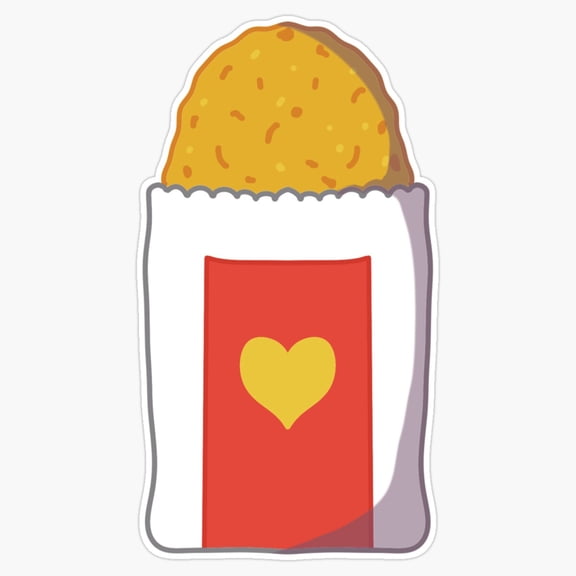 Crispy Golden American Fast Food Hash Brown Sliced Potato Shredded Pocket Decal For Lunchbox Sticker