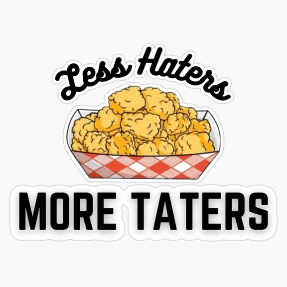 Crispy Golden Oven Baked Tater Tots Shredded Potato Fast Food Snack Decal For Lunchbox Sticker