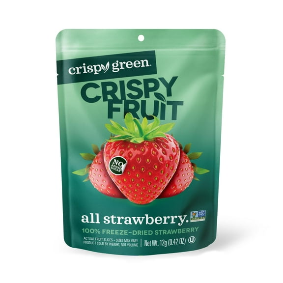 (Pack of 12), Crispy Green Freeze-Dried Strawberry Single-Serve, 0.42 oz