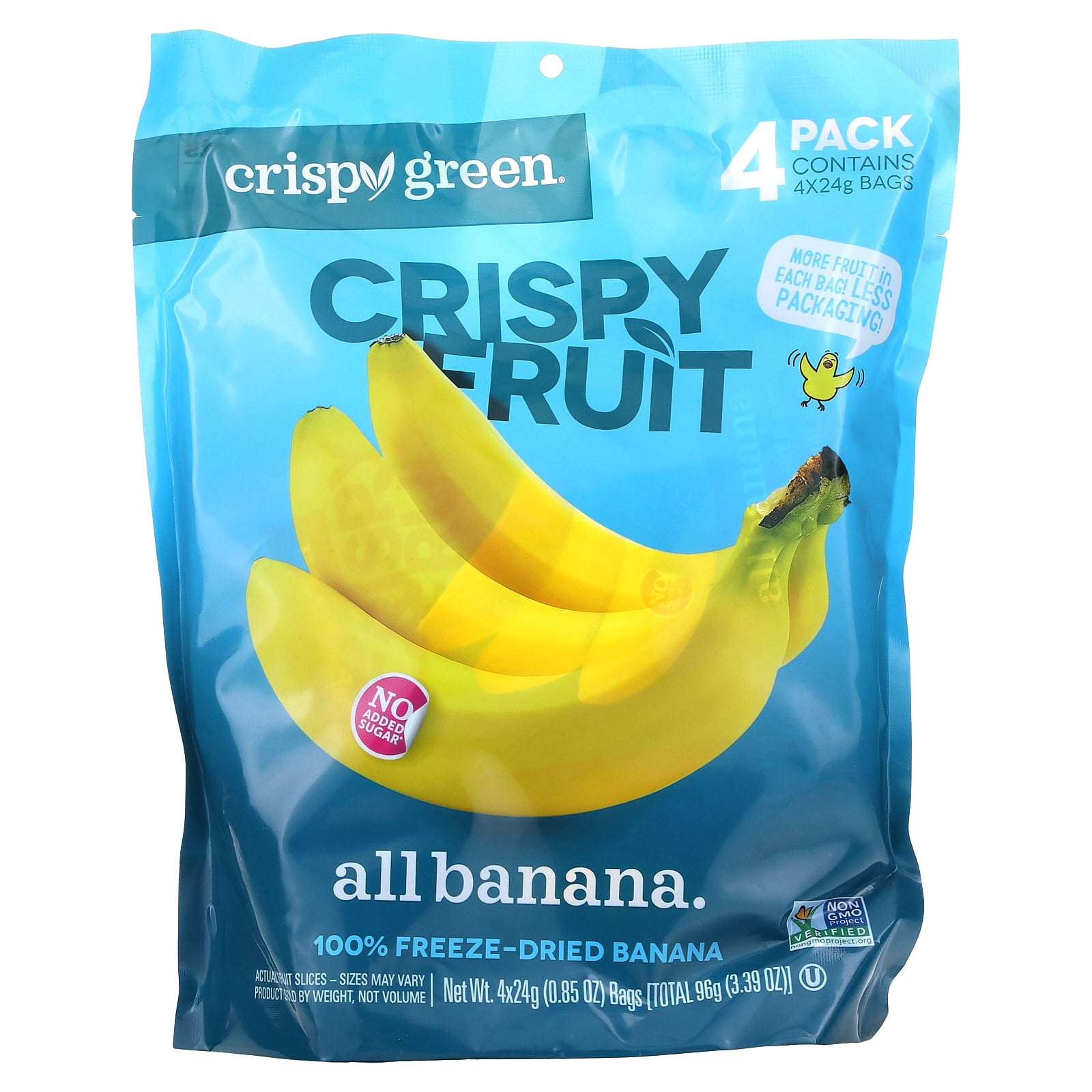 CRISPY GREEN Healthy Fruit Chips, Freeze Dried Banana, 3.39 OZ ...