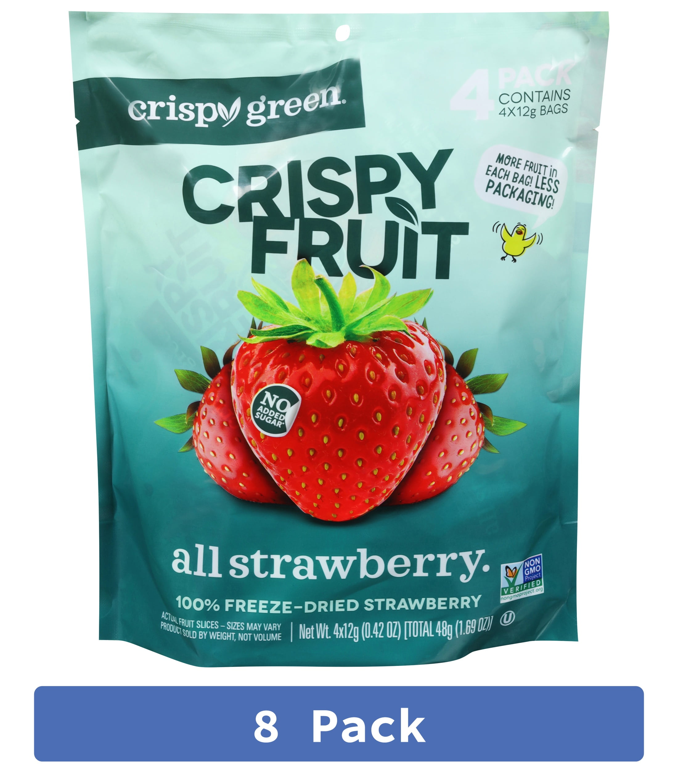 (Pack Of 8) Crispy Green Dried Strawberry 1.69 Oz