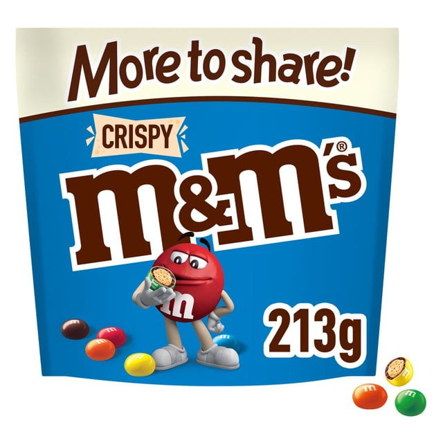 M&M's Crispy Chocolate More to Share Pouch 213g, Sharing Bags & Tubs