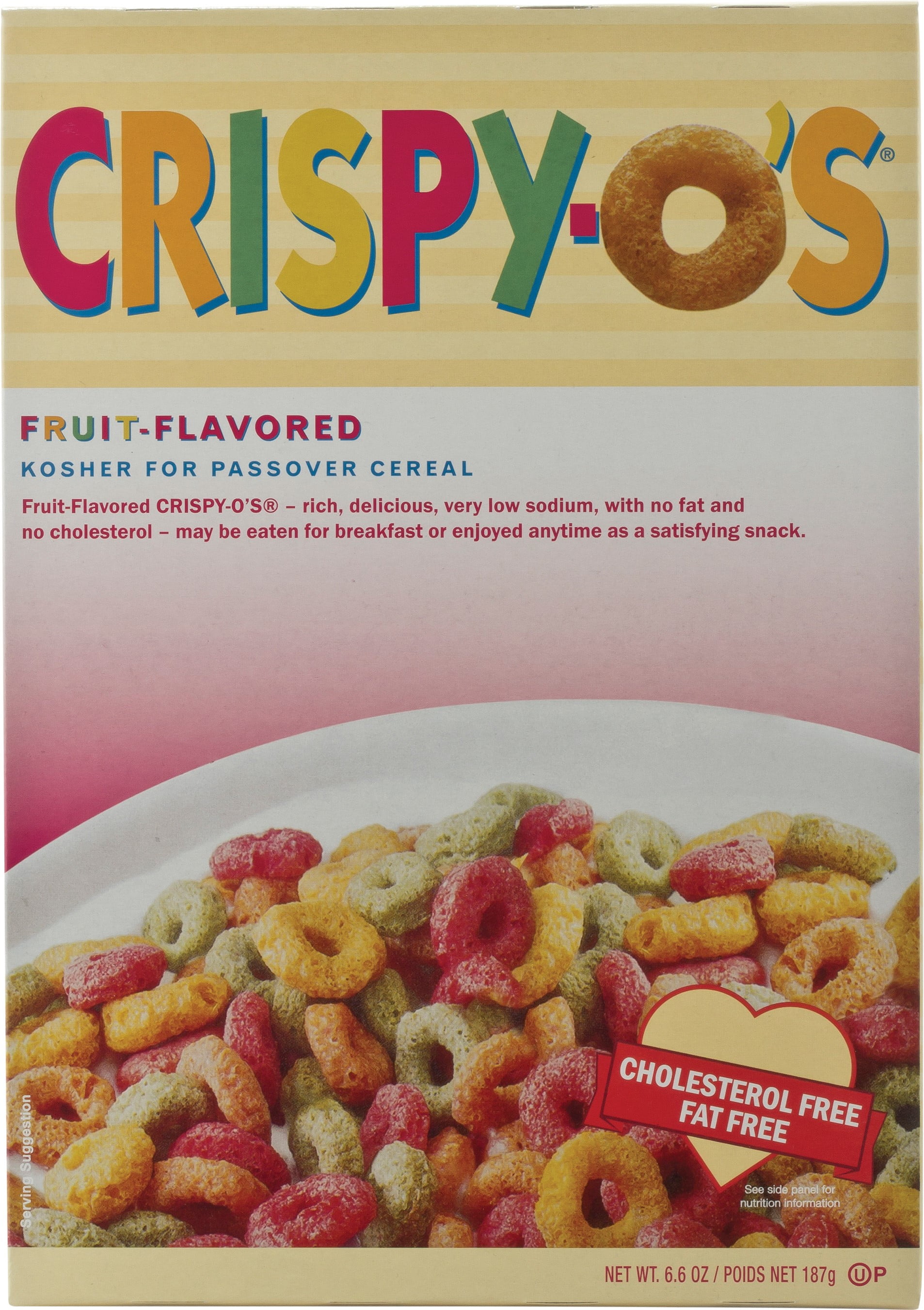 Crispy O's Cereal, Fruit Flavored, 6.6 Oz (Kosher for Passover