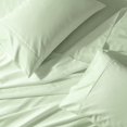 thumbnail image 1 of Crispy Soft Split King Adjustable Bed Sheets Abripedic 100% Cotton Percale Sheets - Celery, 1 of 4