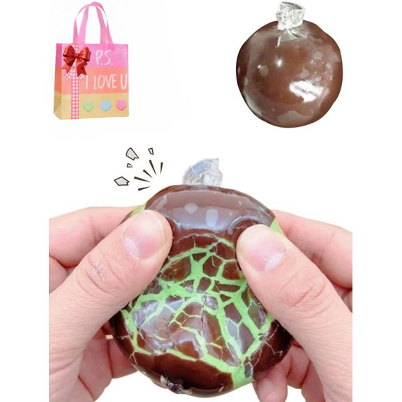 Crispy Stress Ball, Chocolate Squeeze Stress Balls with Wax Coating Slow Rebound Dough Ball