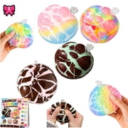 Crispy Stress Ball,Wax Cracking Squishy,Crispy Chocolate moldable Crunchy Stress Balls,Anxiety Relief Food ToyStyle-4