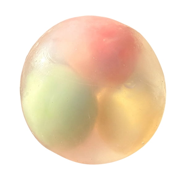 Crispy Tangyuan Squishy Balls Slow Rising Stress Relief,Fidget Popping Beads Soft Sensory Cracking Sound Anxiety Relief Calming Rice Ball Hand Squishy for Adults Office Desk and Party Favors,F