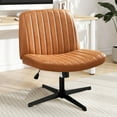 thumbnail image 1 of Criss Cross Chair, Cross Legged Office Chair, Wide Comfty Desk Chair, No Wheels Armless Computer Task Chair, Swivel Vanity Home Chair, Height Adjustable, 1 of 12