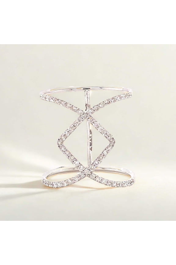 Criss Cross Diamond Ring, 14k Solid Gold, Natural Diamonds, Everyday Wear Jewelry, Ready To Ship, Women's Day Gift