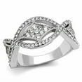 thumbnail image 1 of Criss Cross Diamond Ring, Pave Set Diamond Engagement Wedding Ring, Split Shank Diamond Ring, Accents Diamond Anniversary Ring, 1.9 Ct Simulated Diamond, 14K White Gold Plated, 1 of 4