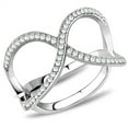 thumbnail image 1 of Criss Cross Diamond Ring, Pave Set Diamond Engagement Wedding Ring, Split Shank Diamond Ring, Accents Diamond Anniversary Ring, 14K White Gold Plated, 1.7 Ct Simulated Diamond, 1 of 3