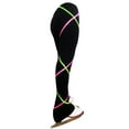 thumbnail image 1 of Criss Cross Fleece Ice Skating Pants Pink/Lime XP511, 1 of 4
